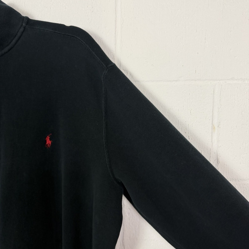 Polo Ralph Lauren Mens Estate Rib 1/4 Zip Pullover XXL‎ Black Preppy Old Money - Picture 7 of 12